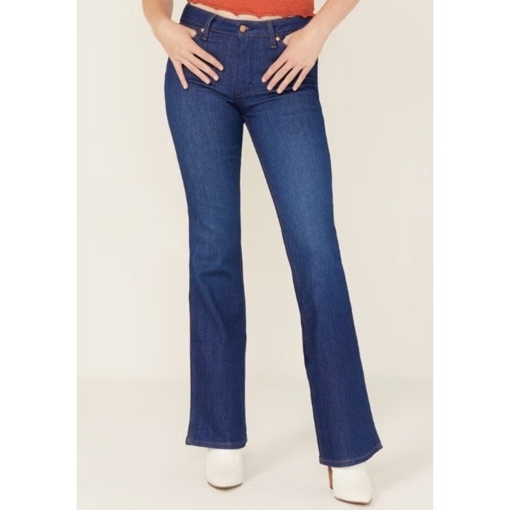 Wrangler Westward Bootcut Jeans Womens 29x32 Dark‎ Wash Mid Rise Stretch Denim
